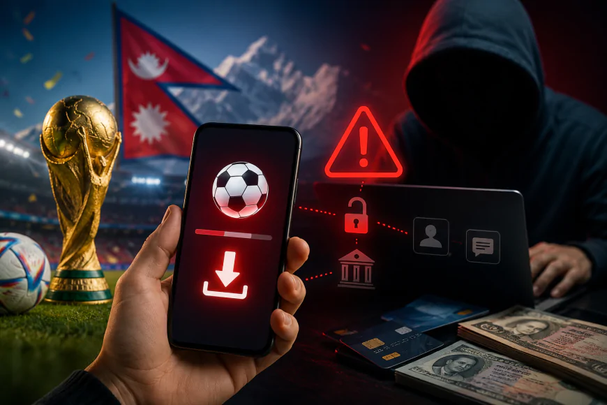Fake FIFA World Cup Streaming Scams in Nepal: How Cyber Criminals Are Stealing Money Through APK Apps | Lekhak